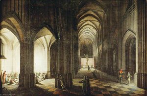 Interior Of A Cathedral Dedicated To A Profane Form Of Worship — Hendrick Van Steenwijck The Younger