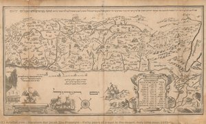 Forty Years Of Travel In The Desert (holy Land Map, 1695) — Abraham Bar Jacob The Proselyte, Baroque