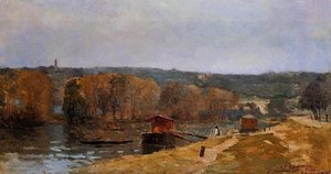 Billancourt Landscape — Albert-charles Lebourg, Impressionism