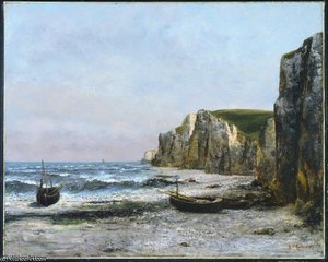 The Cliffs At Etreat - - — Gustave Courbet