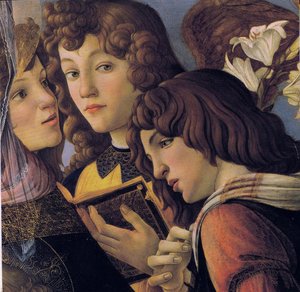 Madonna Of The Pomegranate (detail) — Sandro Botticelli, Italian Renaissance