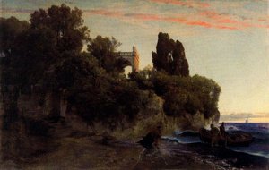 Château En Bord De Mer (meurtre Dans Le Parc) — Arnold Böcklin, Symbolism