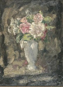 Bouquet Rose Vase De Fleurs — Bouche Georges
