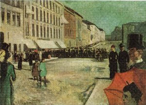 Military Music In The Street Karl Johan In Oslo — Edvard Munch