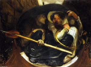 Joseph Comyns Carr And Nettie Huxley In A Boat — John Singer Sargent