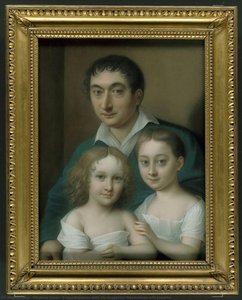 Franz Brentano With His Daughters Maximiliane And Josepha — Nikolaus Lauer, Neoclassical Portraiture