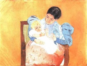 The Barefoot Child — Mary Stevenson Cassatt, Impressionism