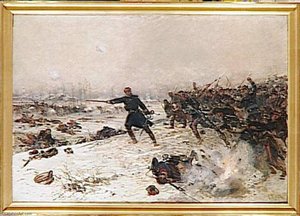 Episode De La Guerre De 1870 Combat De Chennevieres — Alphonse De Neuville