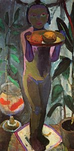 Children with goldfish bowl