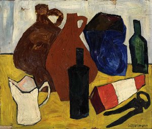 Still Life Bottles, Jugs, Pitcher — William H. Johnson