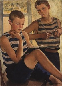 Boys In Sailor's Striped Vests — Zinaida Serebriakova