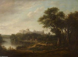 View Of Windsor Castle From The River Thames — Patrick Nasmyth