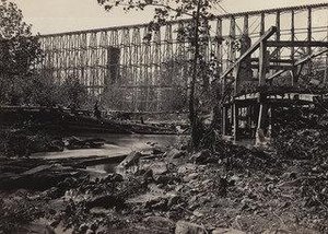 Trestle Bridge, at Whiteside from the album Photographic Views of Sherman's Campaign