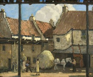 A Sunlit Courtyard, Culross — James Wright