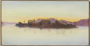 Coucher De Soleil Sur L'ile De Phile — Edward Lear
