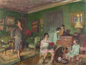 Madame Andre Wormser And Her Children — Jean-édouard Vuillard, Post-impressionist Style