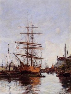 Venice, Quai De La Guidecca — Eugène Louis Boudin