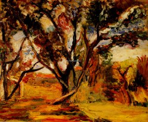 L'olivier, Corse Huile Sur Toile Collection Particulière — Henri Matisse