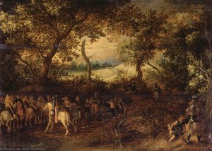 An Officer Preparing His Troops for an Ambush