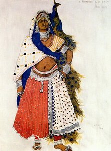 Le Dieu Bleu Bayadere With Peacock — Léon Bakst
