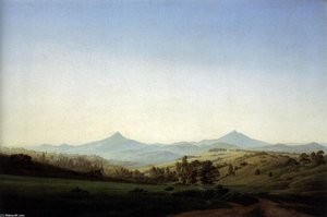 Bohemian Landscape With Mount Milleschauer — Caspar David Friedrich, Romantic Landscape