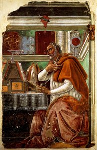 St Augustine, Ognissanti, Firenze — Sandro Botticelli, Early Renaissance