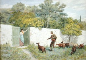 Scene At Montone - The Goatherd
