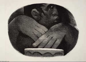 Drummer In Oval Ii — Jean Charlot