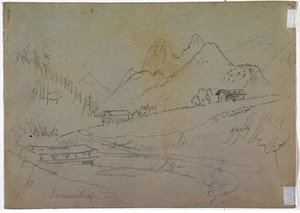 In The Simmenthal Pass — Thomas Cole