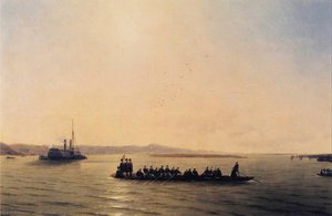 Alexander Ii Crossing The Danube — Ivan Konstantinovich Aivazovsky