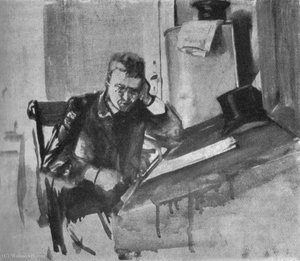 Gunnar Heiberg By Christian Krohg — Christian Krohg