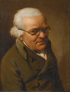 Portrait Of A White Haired Man, Half Length, Wearing Glasses — Louis Léopold Boilly