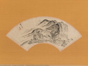 “lingering Rain Over Half The Village” — Uragami Gyokudō