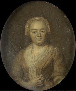 Portrait of Margaretha van Leuvenigh, Wife of Bernardus de Bosch, Jan Maurits Quinkhard, 1743