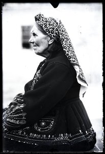 Portrait Of A Woman Wearing Traditional Lachy Sądeckie Costume. — Mieczysław Cholewa