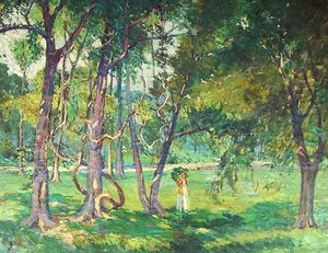 Forest Park Landscape, (painting) — Tom P Barnett