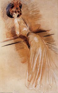 Elegant Woman At The Rail — Paul César Helleu