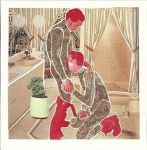 Deep Breath In White Bathroom With Orange Lighting And Red Falling Jean Pants — Christian Holstad