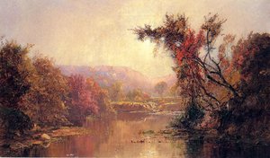 By The River — Jasper Francis Cropsey