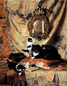 Labour Rest And Play Sun — Henriette Ronner Knip