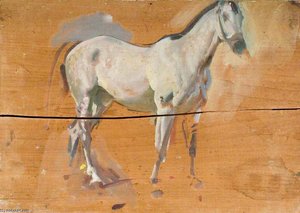Study Of A Grey Hunter - — Sir Alfred James Munnings, Realism