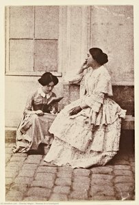 Women In A Courtyard — Charles Nègre