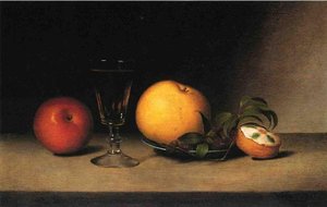 Still Life With Apples, Sherry And Tea Cakke — Raphaelle Peale