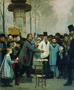 A Newspaper Seller In Paris — Ilya Yefimovich Repin