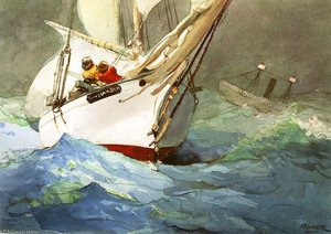 Diamond Shoal, Watercolor, Ibm Corporation — Winslow Homer, American Realism