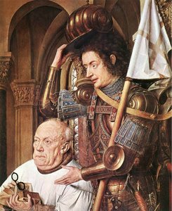 The Madonna With Canon Van Der Paele (detail). Oil On Wood. Width Of Detail- 47 Cm. Groeninge Museum, Bruges, Belgium.2