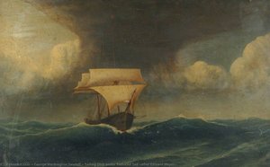 Sailing Ship Under Reduced Sail (after Edward Hoyer) — George Washington Sandell
