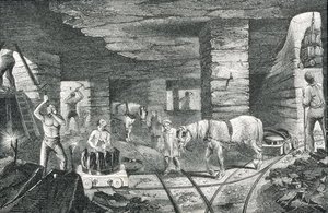 English Coal Mine From 'cyclopaedia Of Useful Arts — Josiah Wood Whymper
