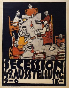 Forty-ninth Secession Exhibition Poster — Egon Schiele, Expressionist Portraiture