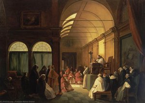 Meeting Of The Monastic Chapter — François Marius Granet, Academic Realism